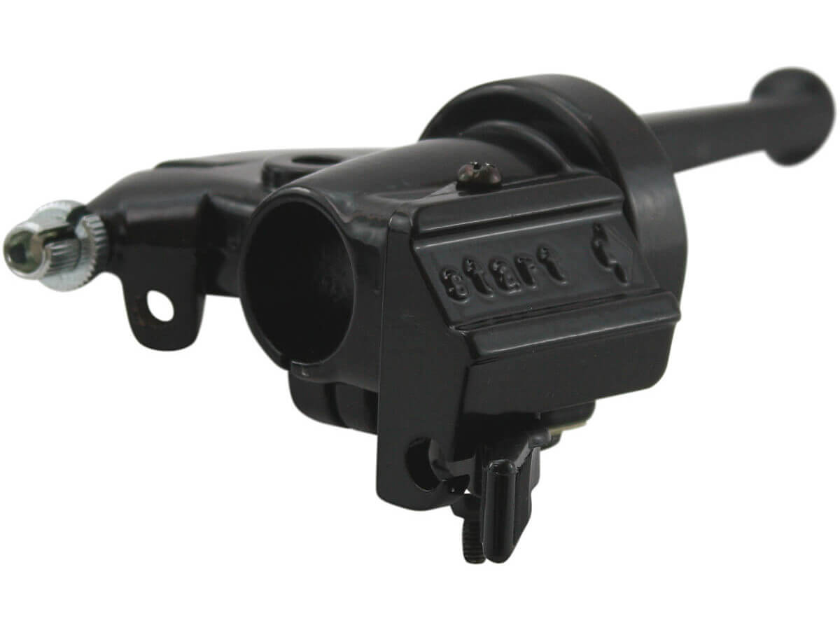  Gehäusearmatur Gasdrehgriff schwarz mit Kupplungshebel und Kaltstarteinrichtung für Simson S50, S51, S70, S53, S83, SR50, SR80