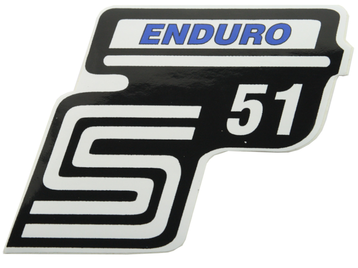 Aufkleber Sticker mit Schriftzug "S51 ENDURO" blau